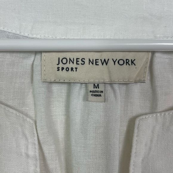 Jones New York White Tunic with Black Trim Size Medium - Picture 3 of 10